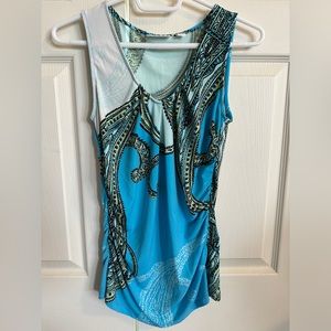 NY&Co Tank Top Stretchy with synching at the waist Size Small